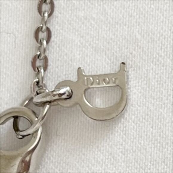 DIOR Metal Rhinestone Pendant and Classic Dior Logo Bracelet - Picture 6 of 13